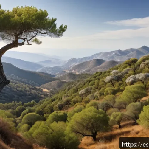 기후 변화의 지역별 영향 - A detailed scene of a temperate forest in Spain undergoing climate change effects: some traditional ...